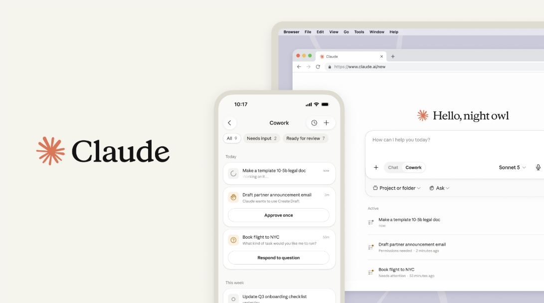 AI办公新动作：Claude Cowork 移动端与网页版正式上线